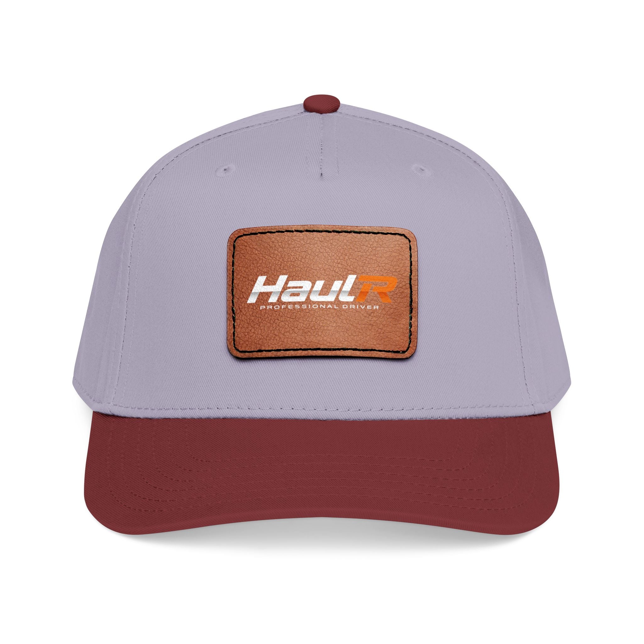 Leather Patch Baseball Cap — 'Haul' Logo Mid-Profile Hat