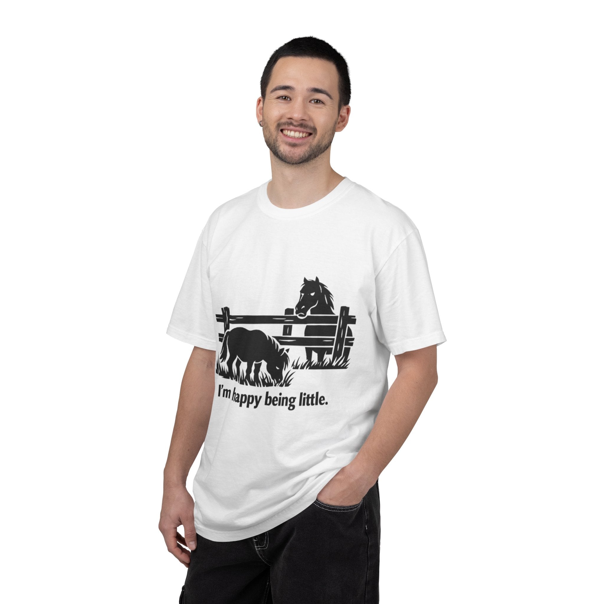 Miniature Pony T-Shirt — "I'm happy being little." Horse Lover Tee