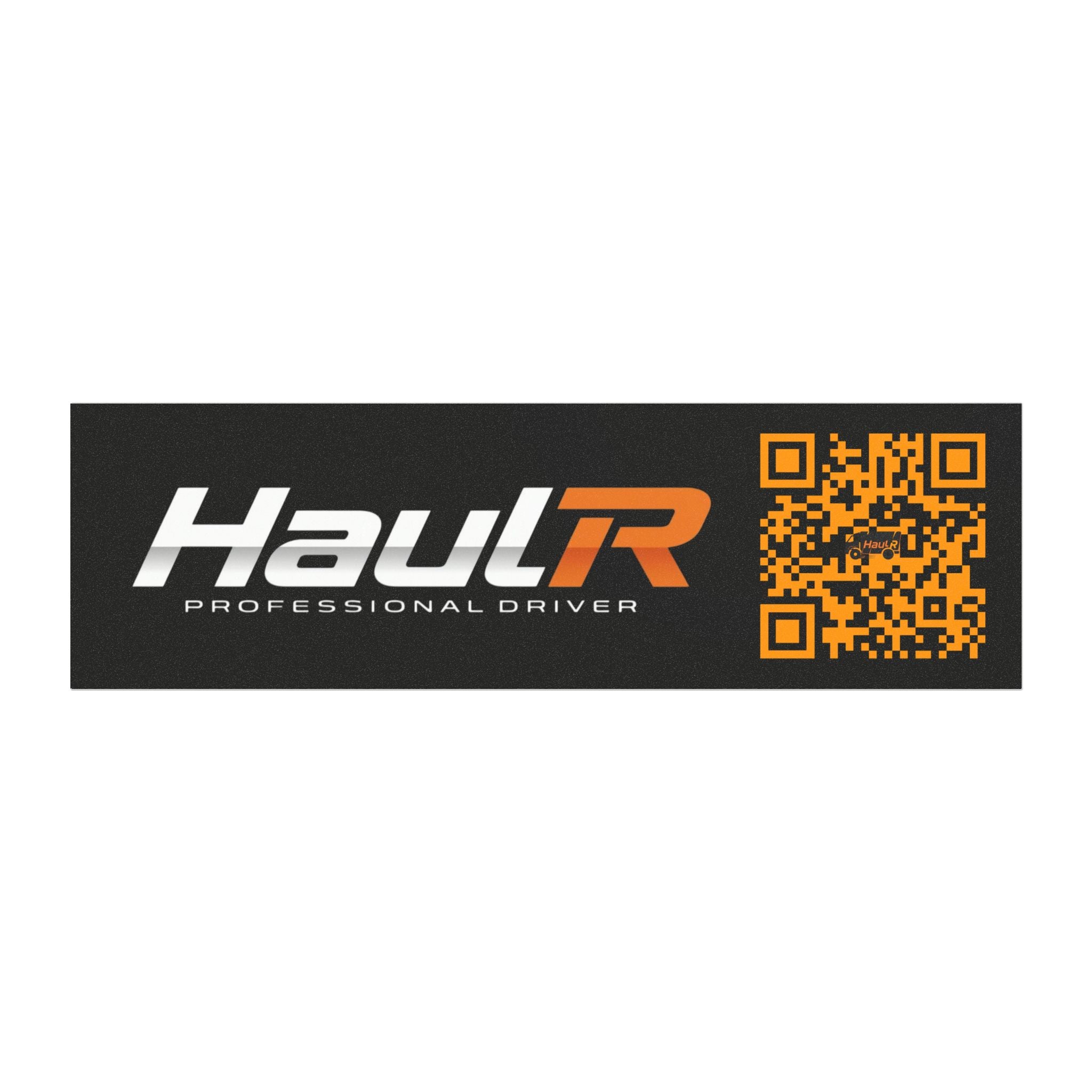 HaulR Professional Driver QR Car Magnet — Black & Orange Fleet Sign