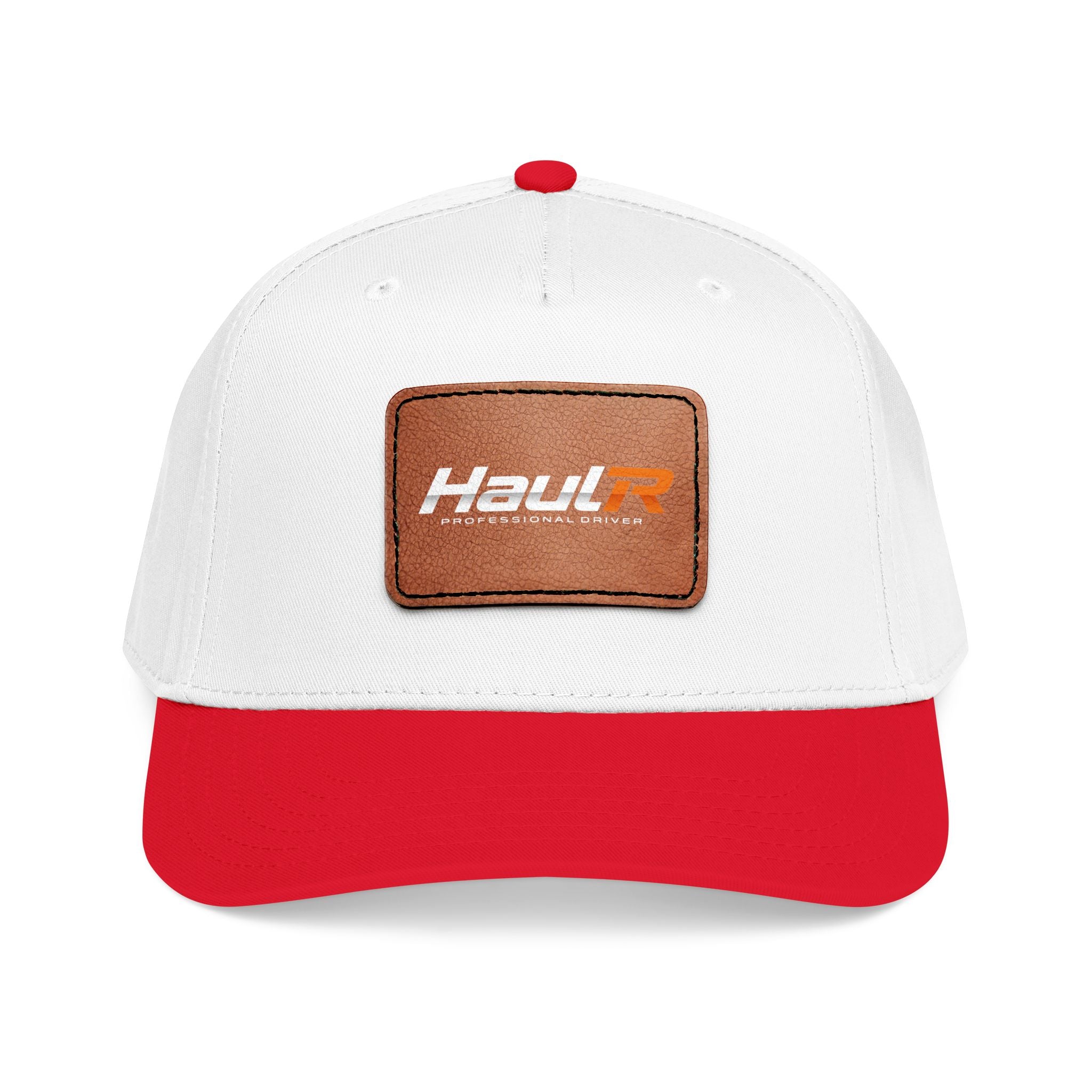 Leather Patch Baseball Cap — 'Haul' Logo Mid-Profile Hat