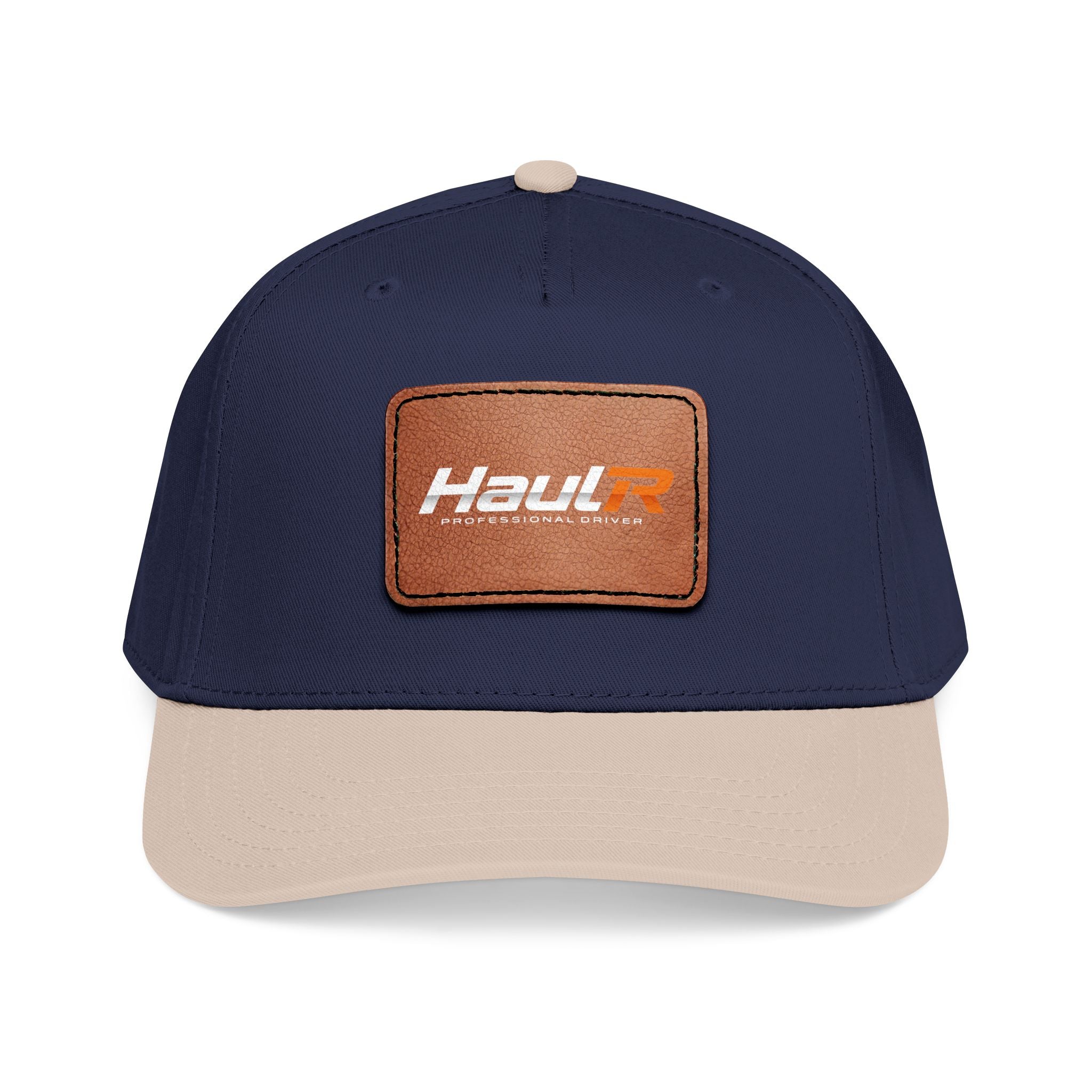Leather Patch Baseball Cap — 'Haul' Logo Mid-Profile Hat