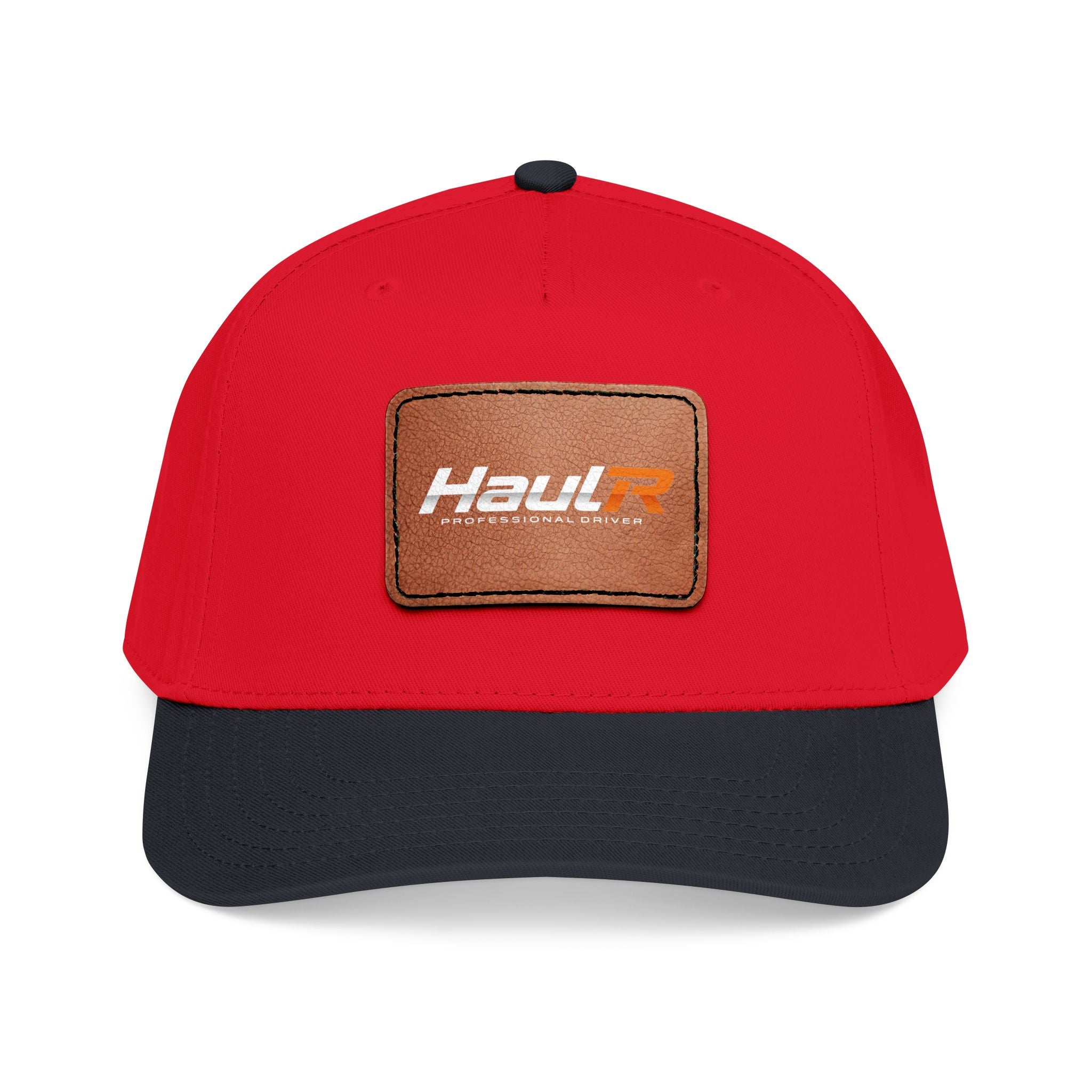 Leather Patch Baseball Cap — 'Haul' Logo Mid-Profile Hat