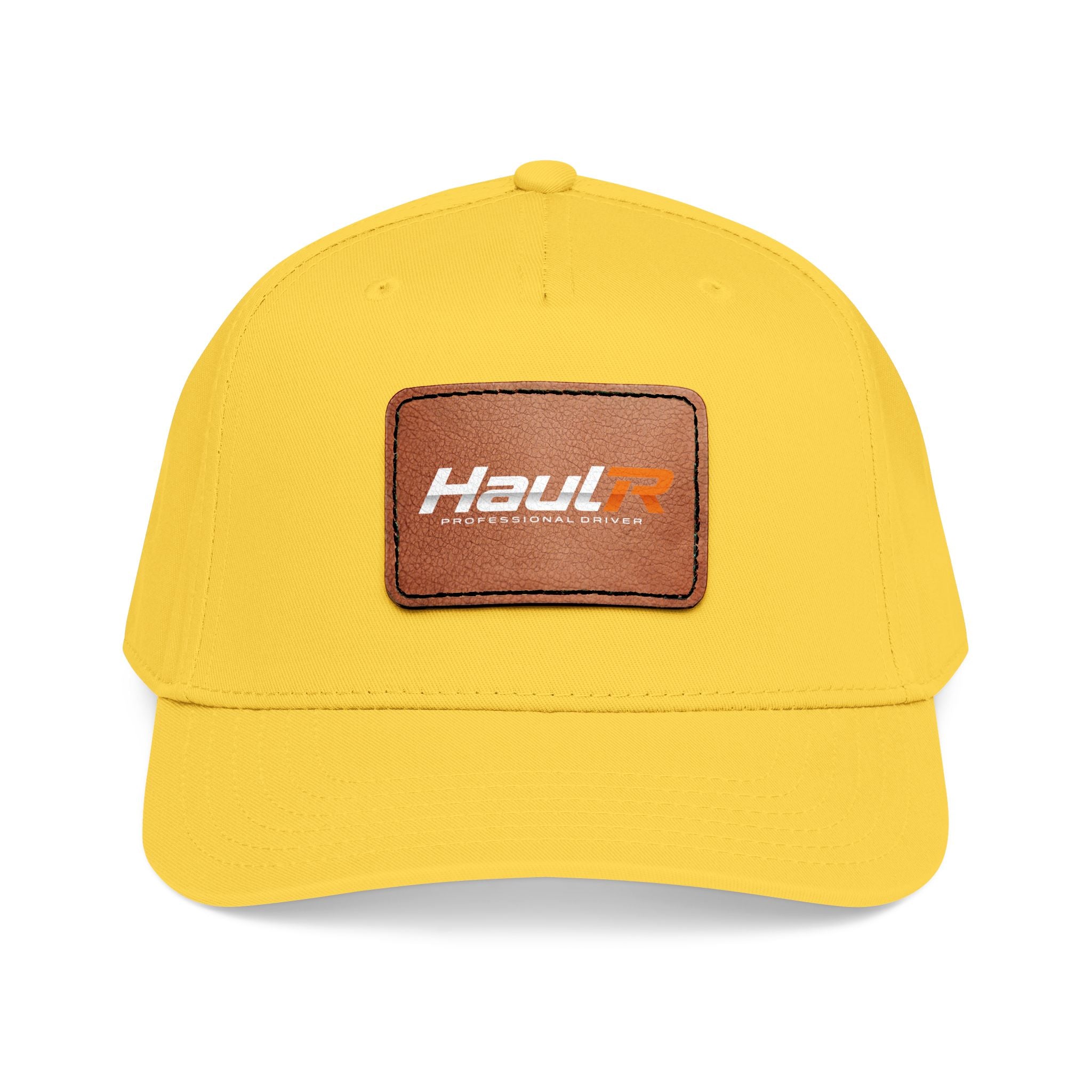 Leather Patch Baseball Cap — 'Haul' Logo Mid-Profile Hat