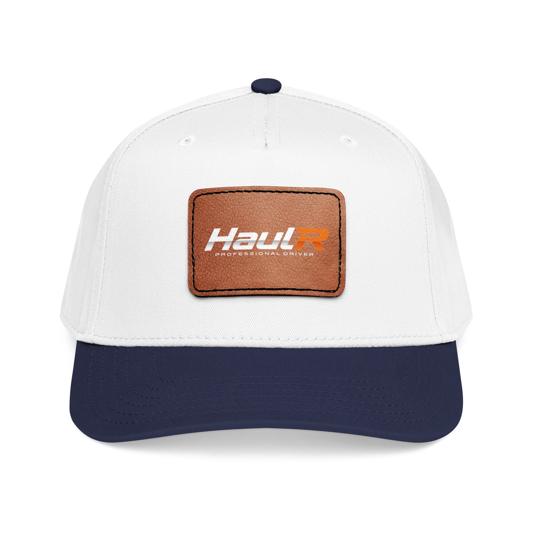Leather Patch Baseball Cap — 'Haul' Logo Mid-Profile Hat
