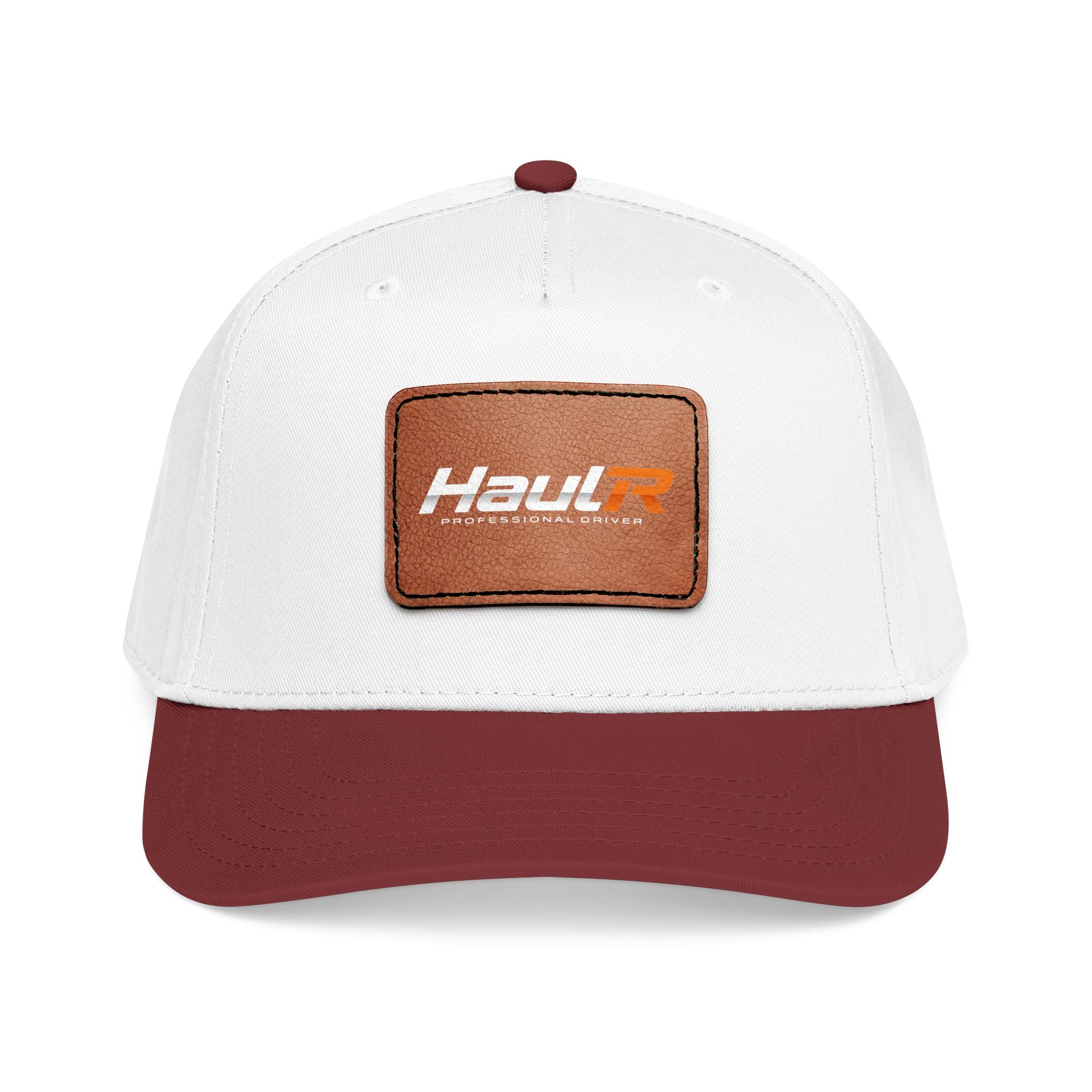 Leather Patch Baseball Cap — 'Haul' Logo Mid-Profile Hat