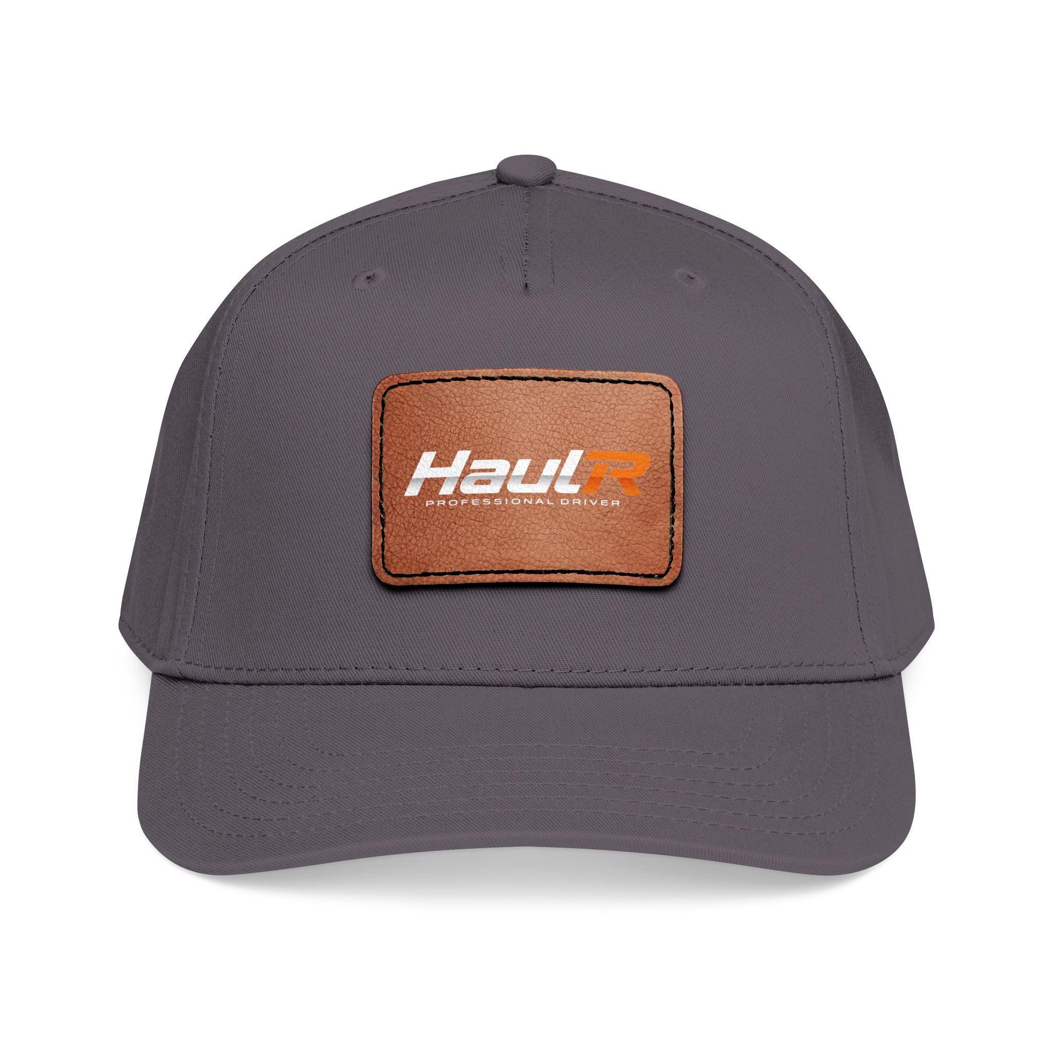 Leather Patch Baseball Cap — 'Haul' Logo Mid-Profile Hat