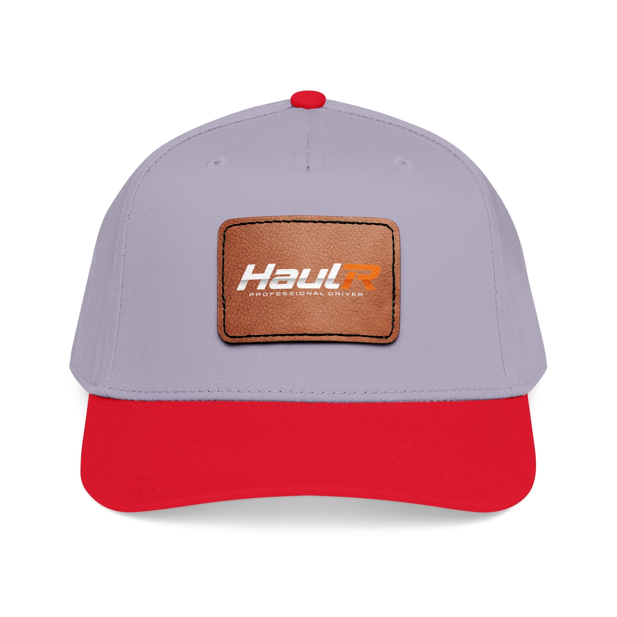 Leather Patch Baseball Cap — 'Haul' Logo Mid-Profile Hat