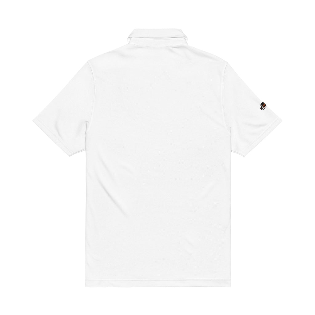 Men's Embroidered White Polo Shirt - 'Hau!' Logo Under Armour