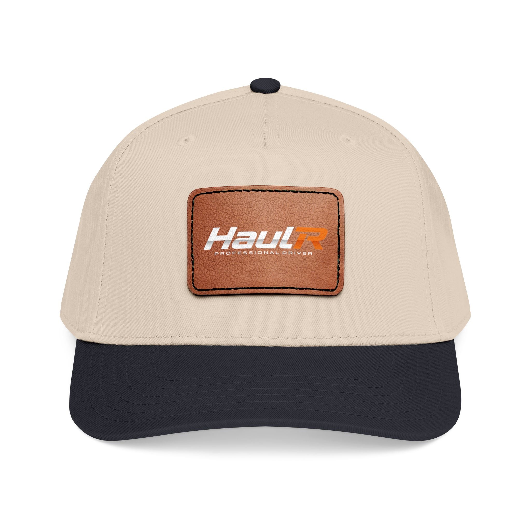 Leather Patch Baseball Cap — 'Haul' Logo Mid-Profile Hat