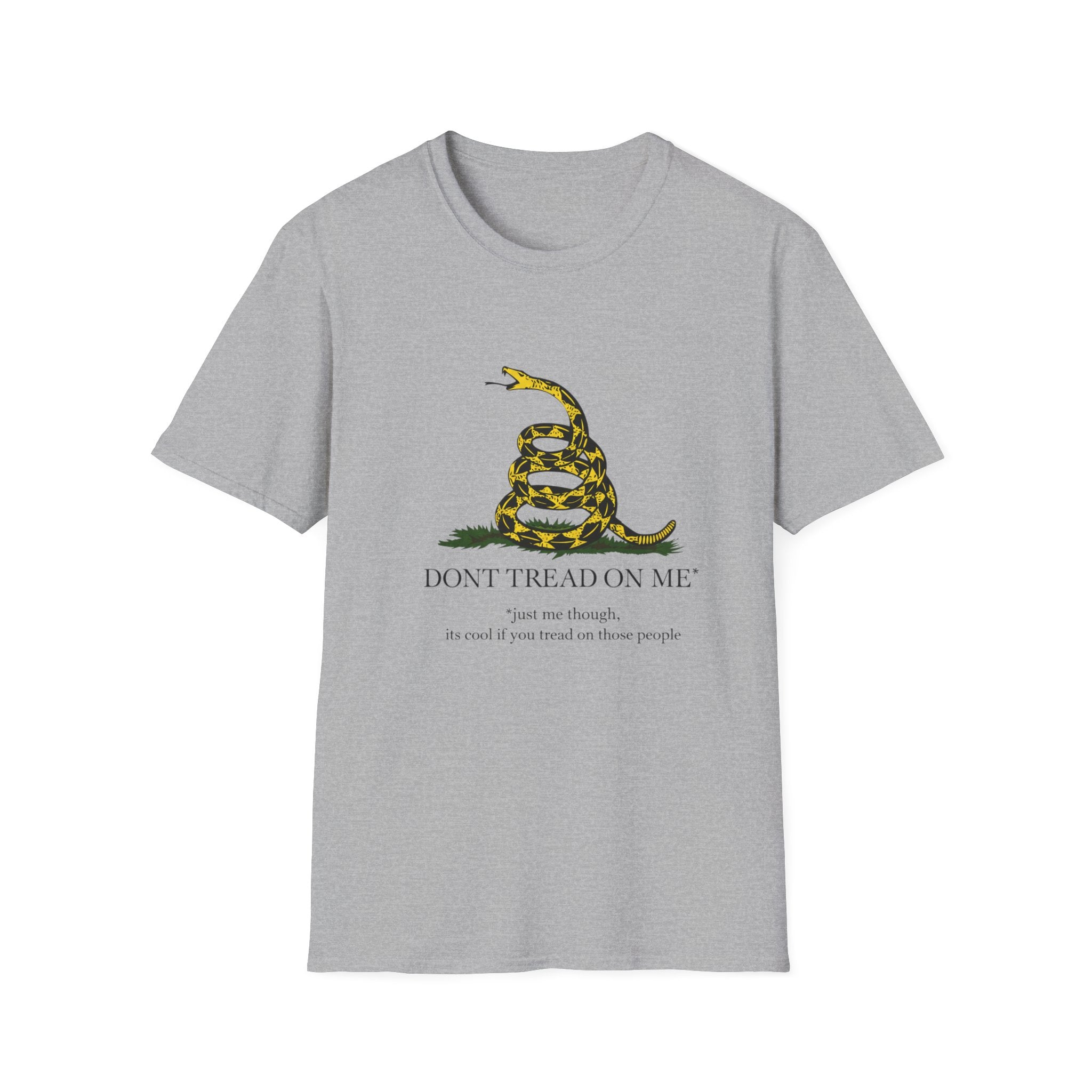 T‑Shirt — “Don’t Tread On Me” Coiled Gadsden Snake Patriotic Tee