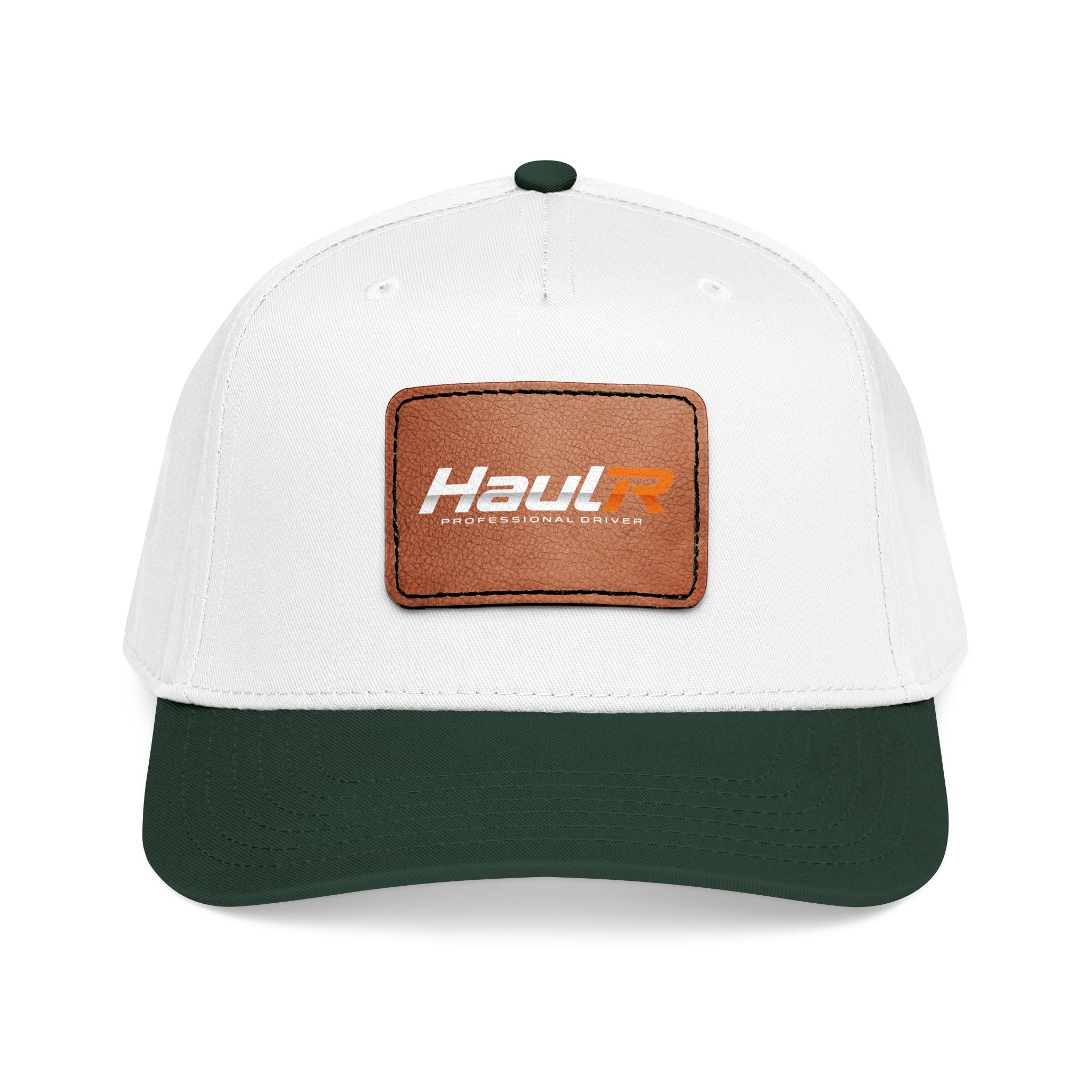 Leather Patch Baseball Cap — 'Haul' Logo Mid-Profile Hat