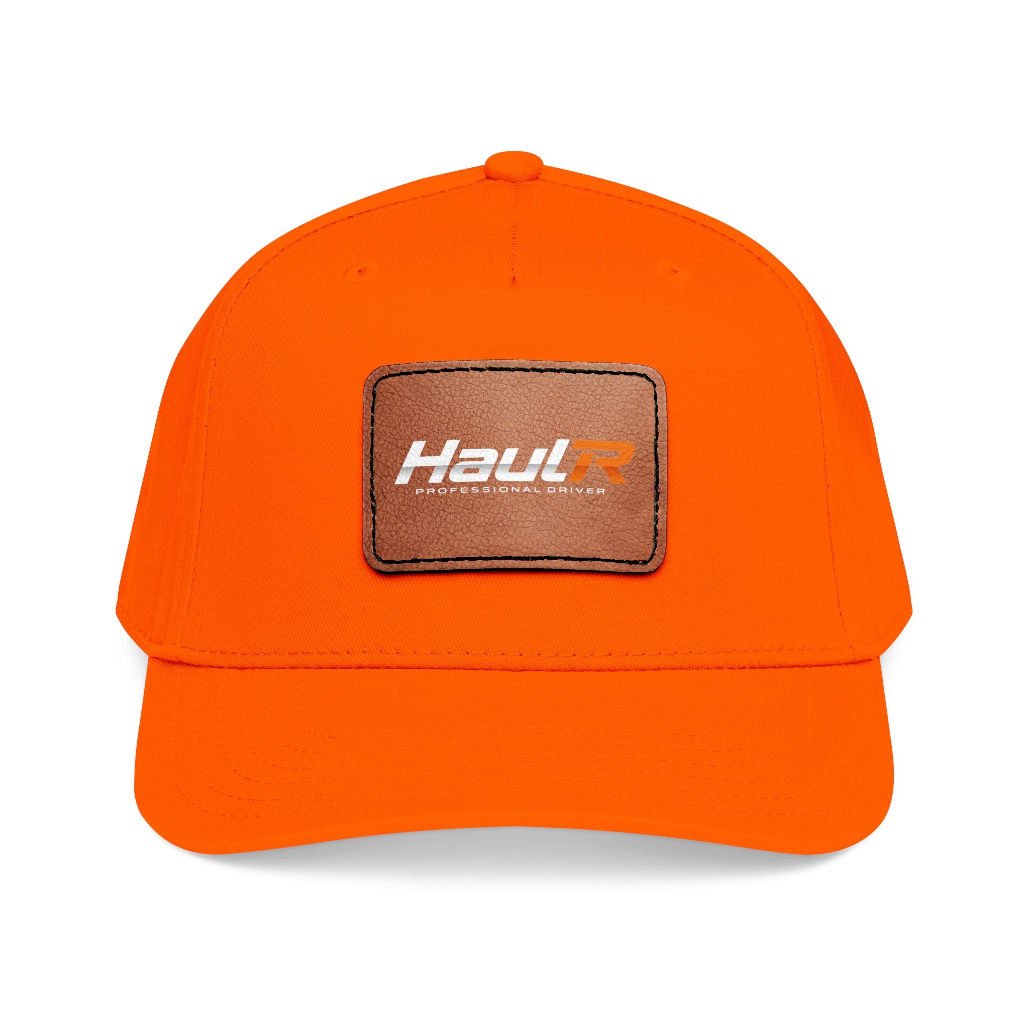 Leather Patch Baseball Cap — 'Haul' Logo Mid-Profile Hat