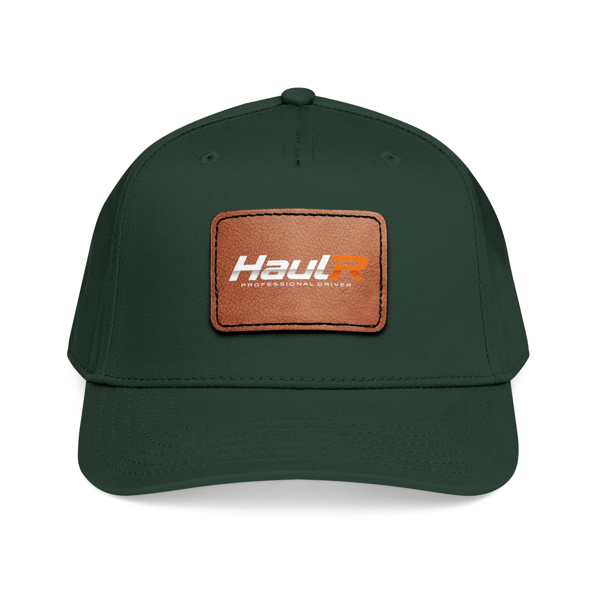 Leather Patch Baseball Cap — 'Haul' Logo Mid-Profile Hat