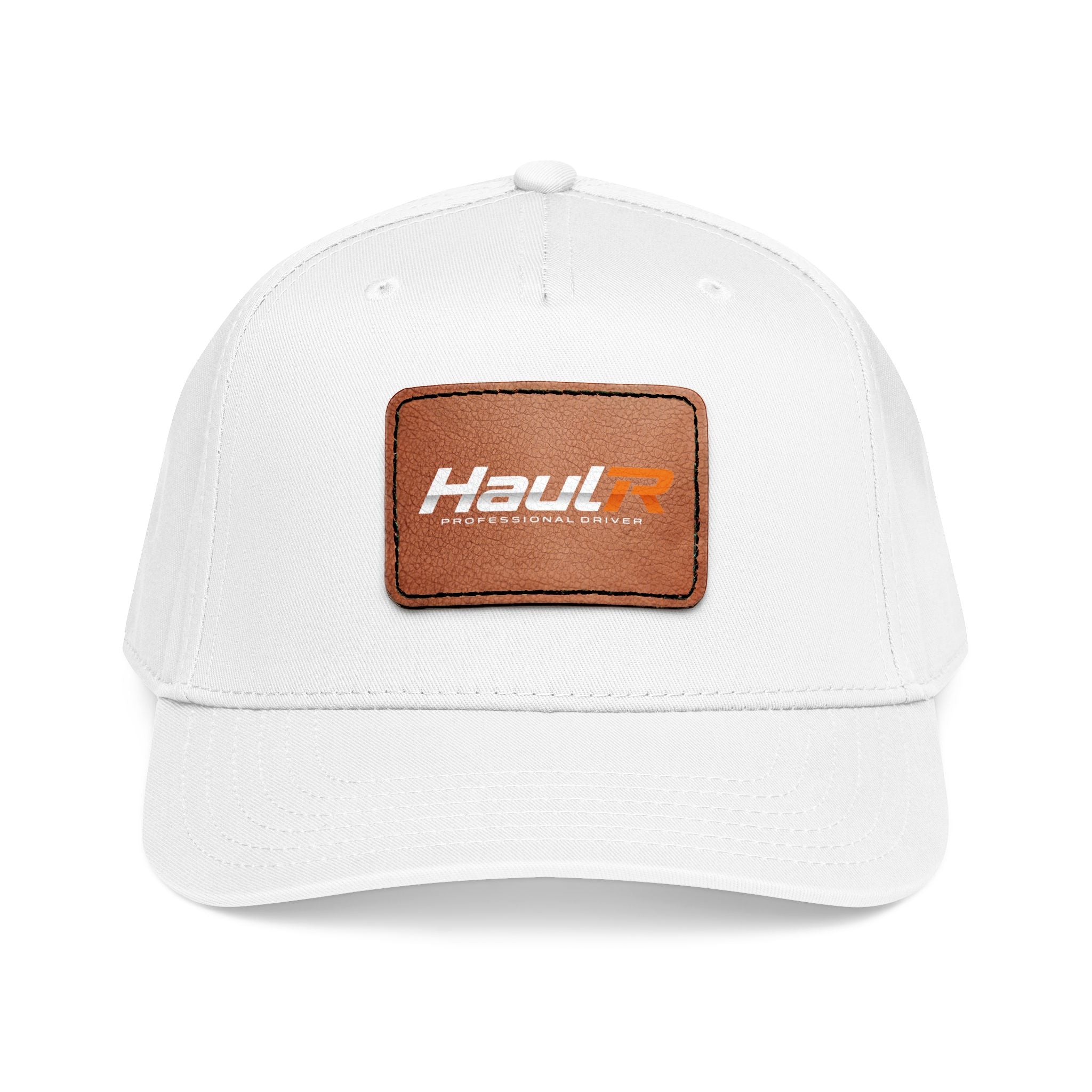 Leather Patch Baseball Cap — 'Haul' Logo Mid-Profile Hat