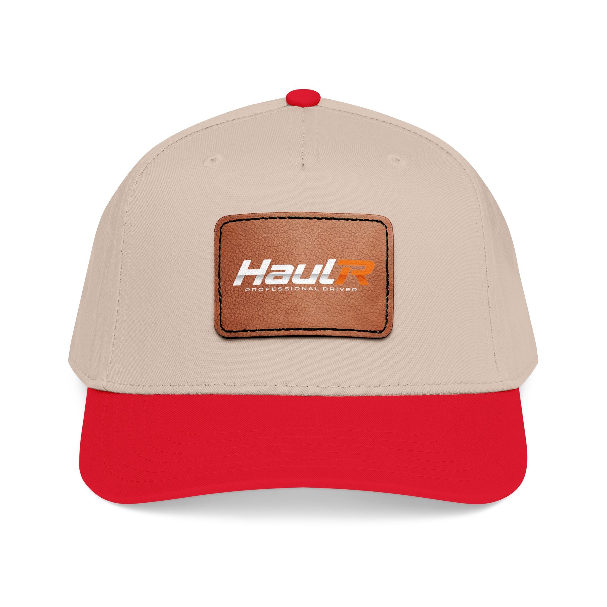 Leather Patch Baseball Cap — 'Haul' Logo Mid-Profile Hat