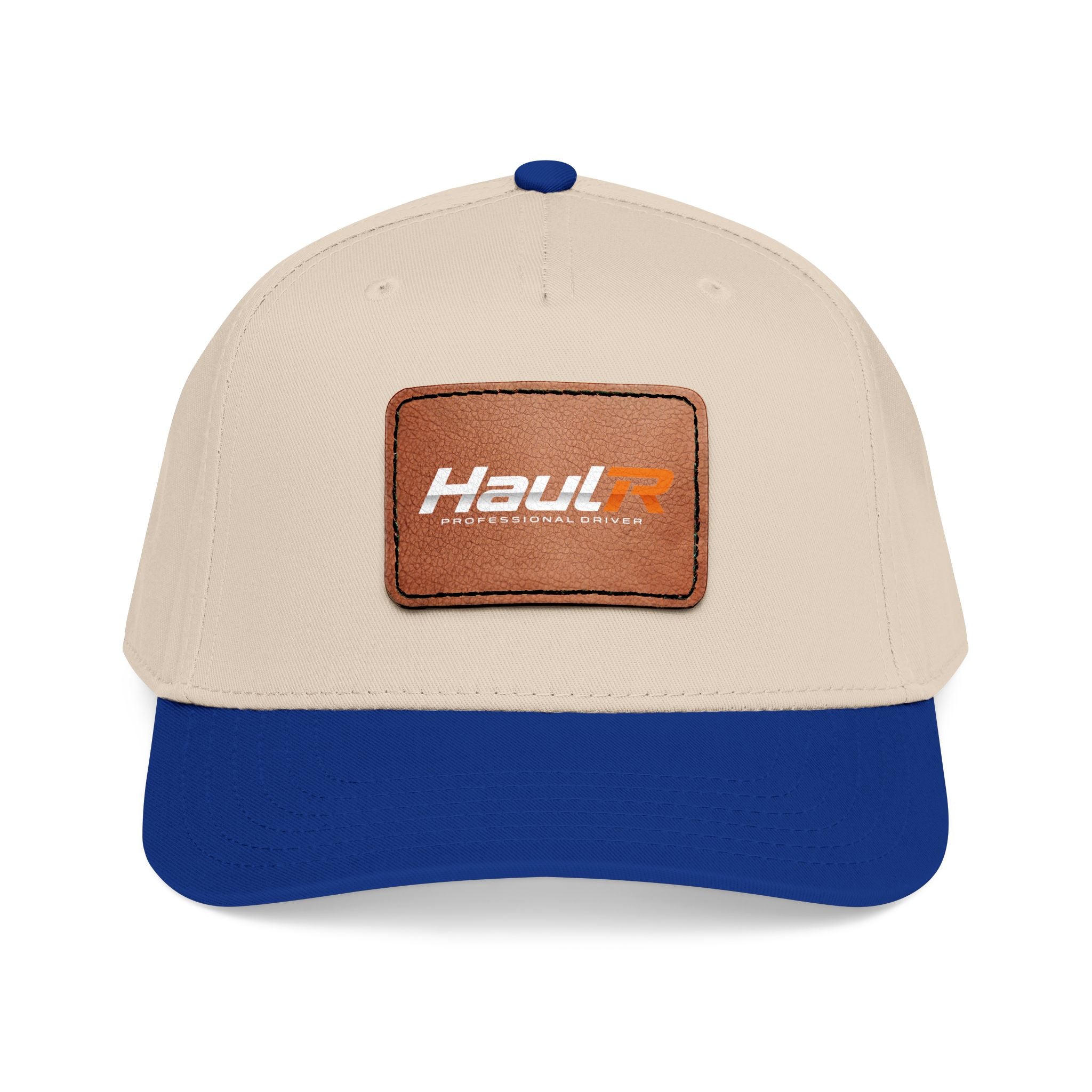 Leather Patch Baseball Cap — 'Haul' Logo Mid-Profile Hat