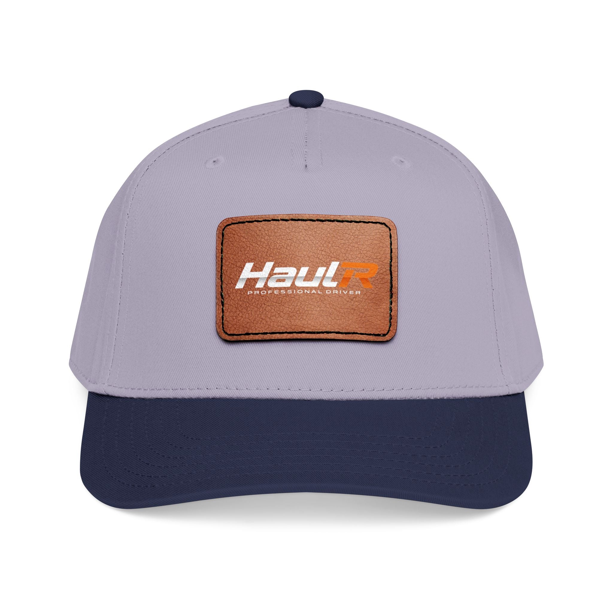 Leather Patch Baseball Cap — 'Haul' Logo Mid-Profile Hat