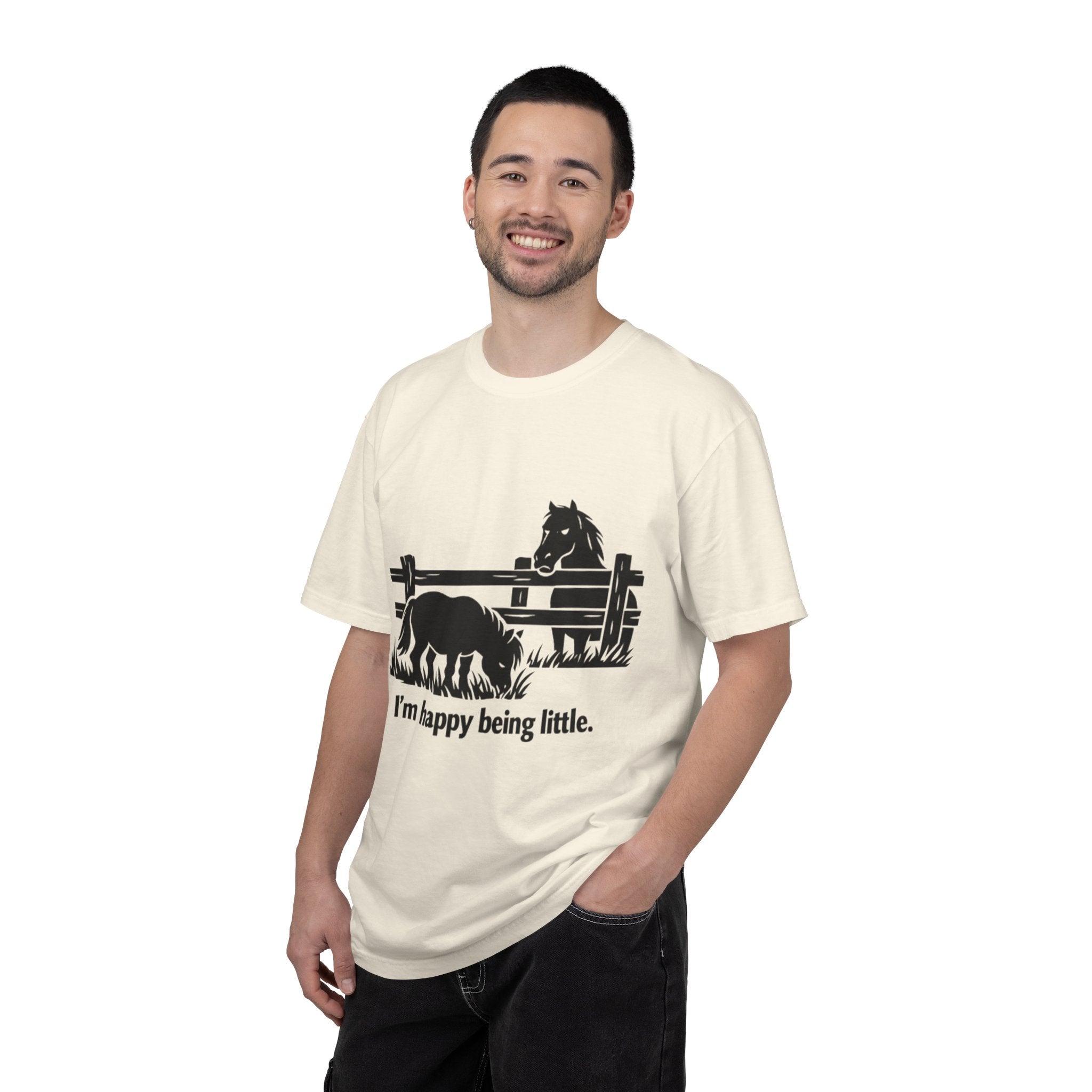 Miniature Pony T-Shirt — "I'm happy being little." Horse Lover Tee