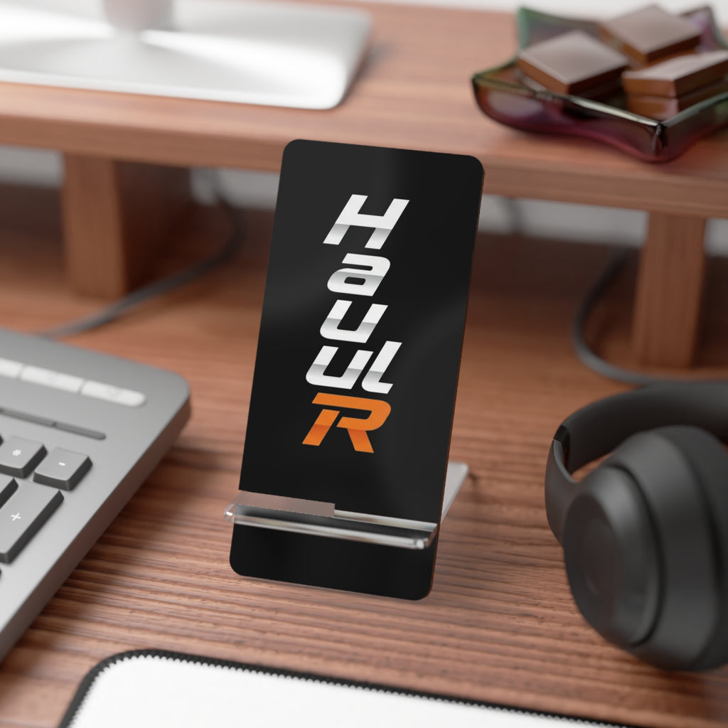 Phone Stand — Black 'HaulR' Vertical Logo Mobile Display Stand