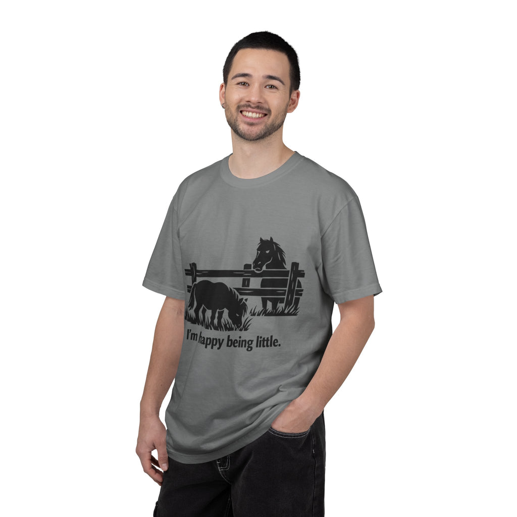 Miniature Pony T-Shirt — "I'm happy being little." Horse Lover Tee