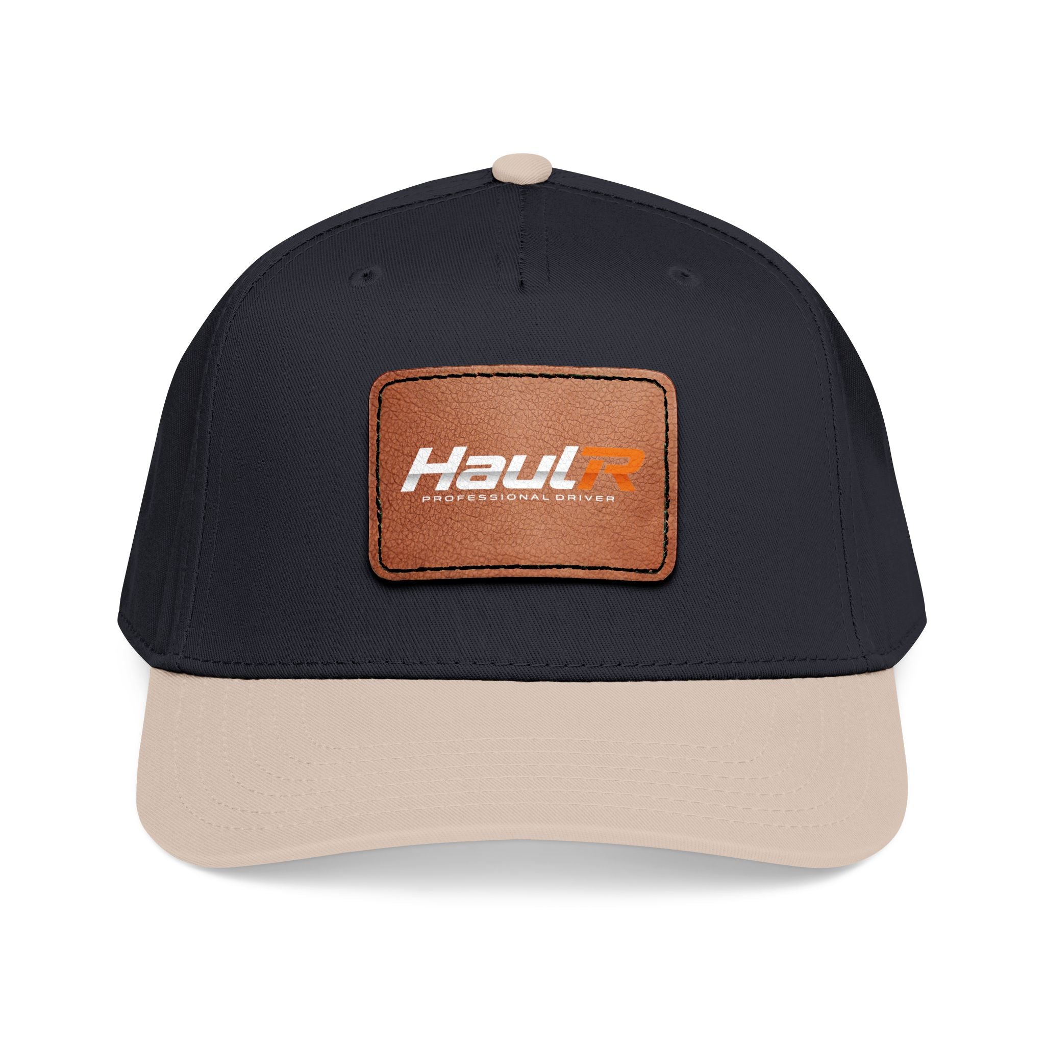 Leather Patch Baseball Cap — 'Haul' Logo Mid-Profile Hat