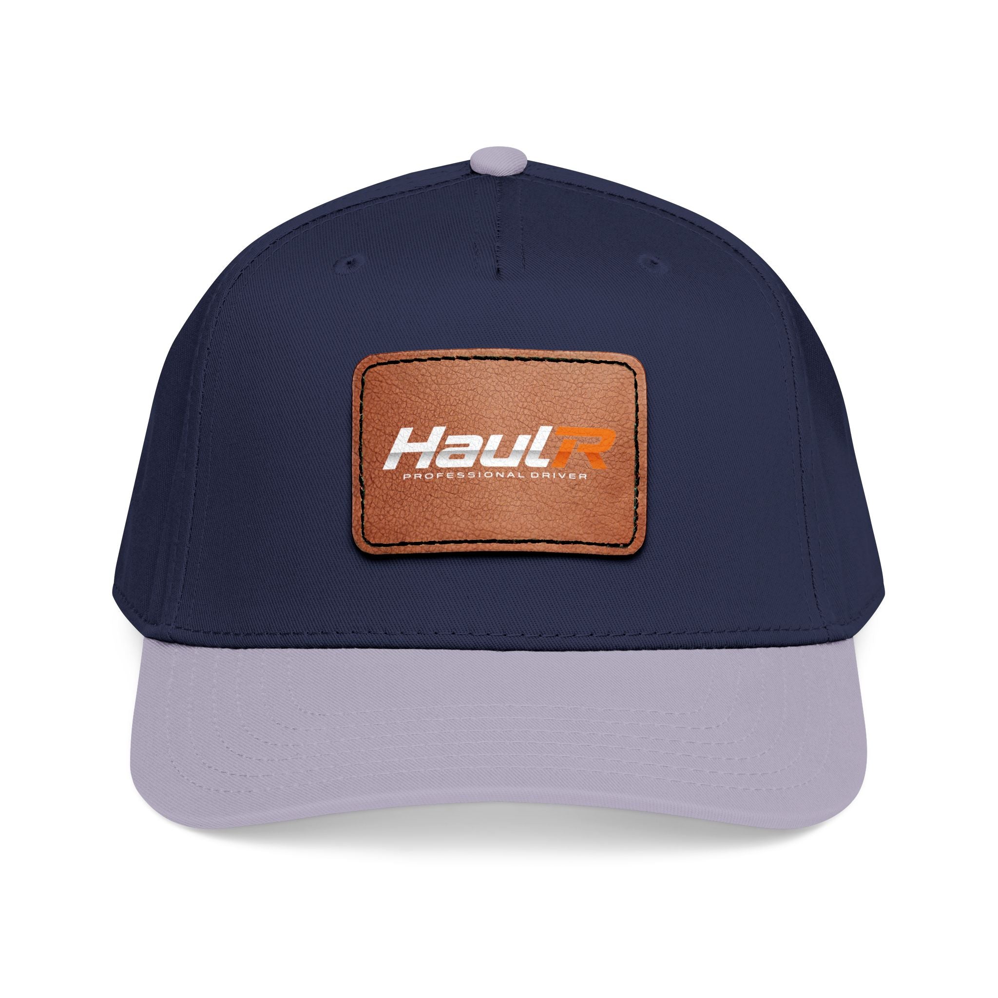 Leather Patch Baseball Cap — 'Haul' Logo Mid-Profile Hat