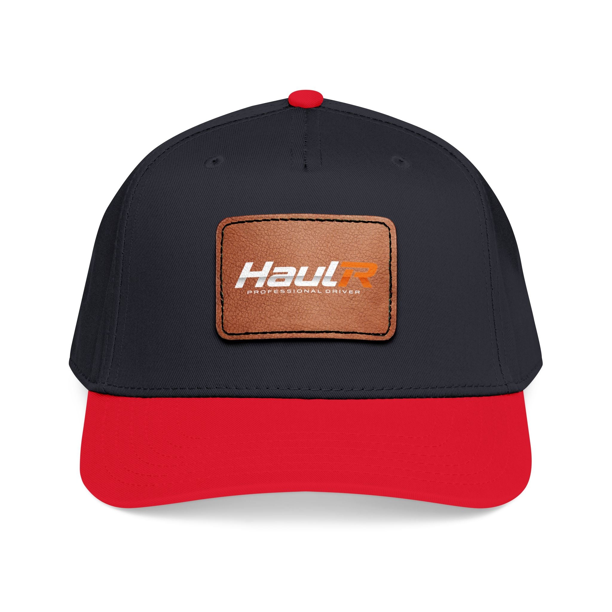Leather Patch Baseball Cap — 'Haul' Logo Mid-Profile Hat