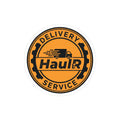 HaulR Delivery Service Round Kiss-Cut Sticker – Truck Logo Decal for Laptops, Water Bottles & Trucks