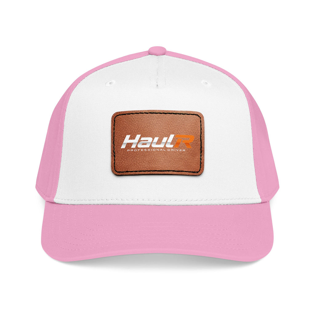 Leather Patch Baseball Cap — 'Haul' Logo Mid-Profile Hat