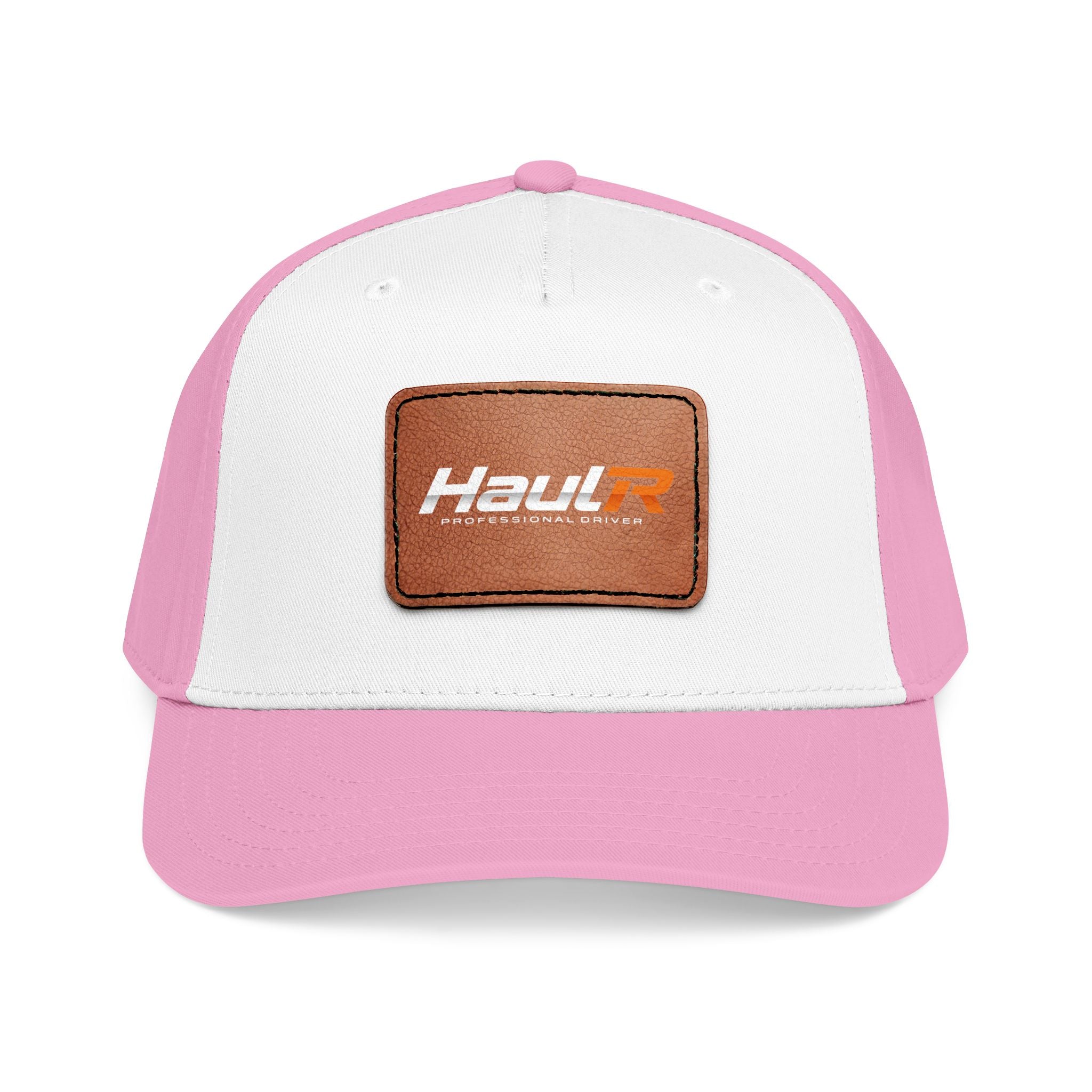 Leather Patch Baseball Cap — 'Haul' Logo Mid-Profile Hat