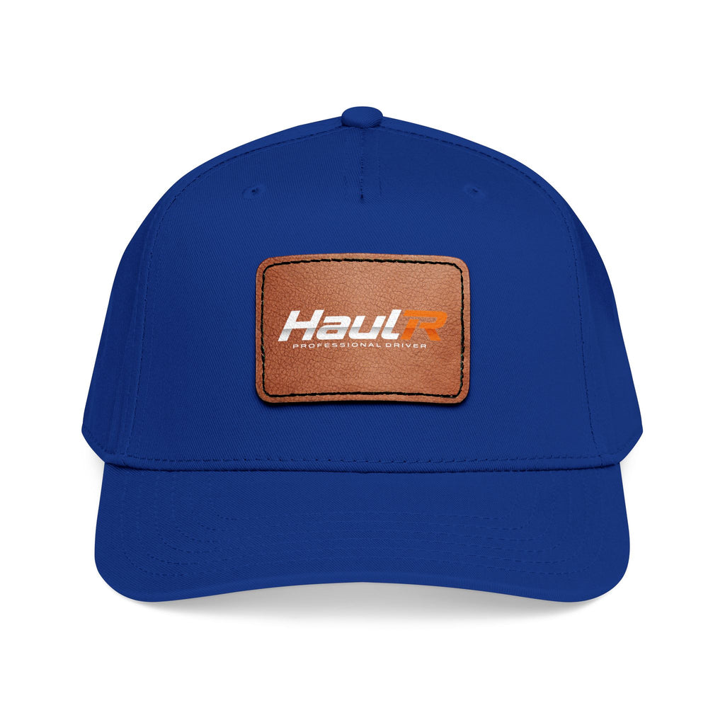 Leather Patch Baseball Cap — 'Haul' Logo Mid-Profile Hat