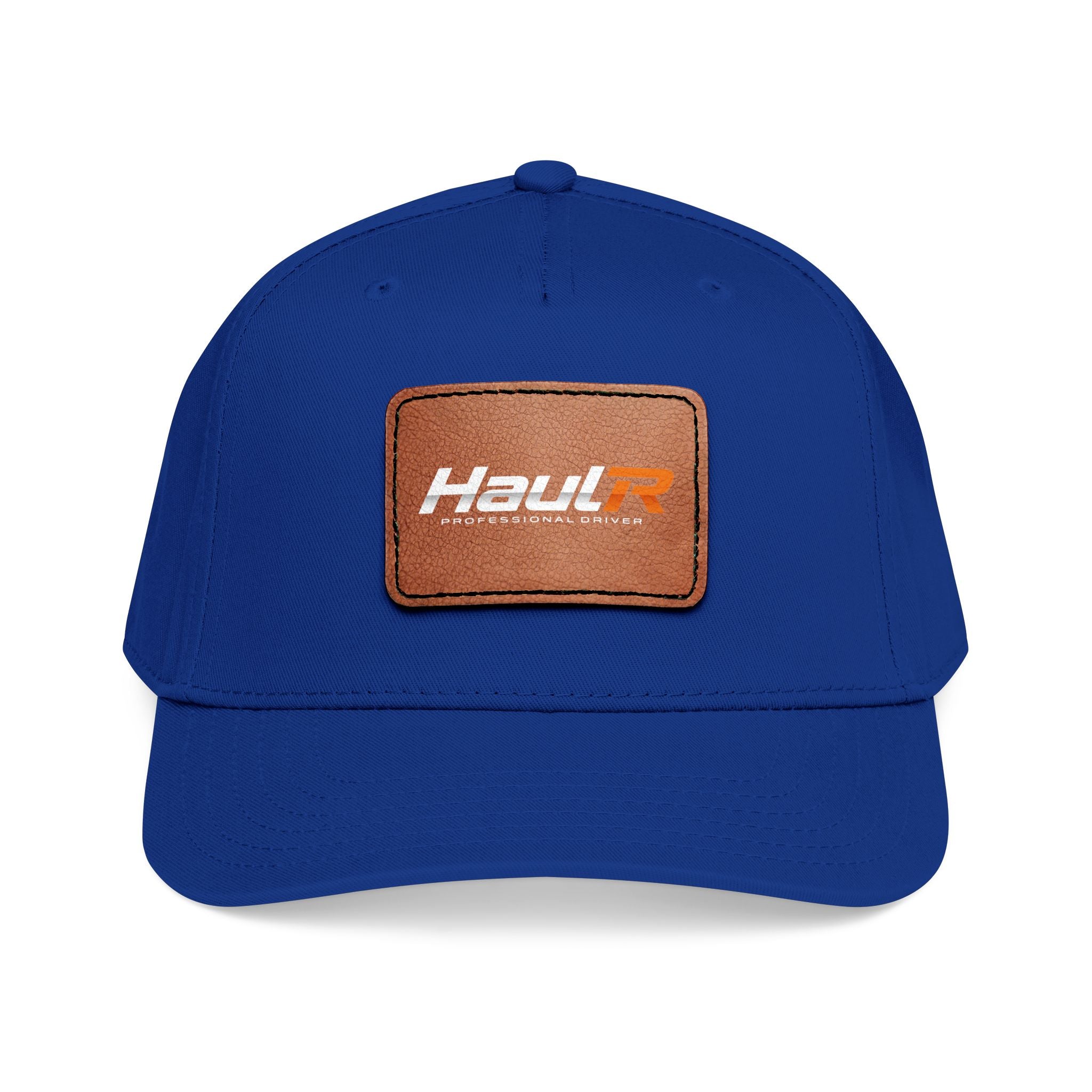 Leather Patch Baseball Cap — 'Haul' Logo Mid-Profile Hat