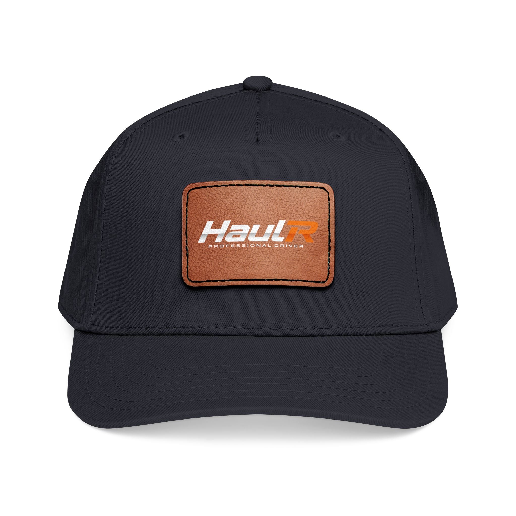 Leather Patch Baseball Cap — 'Haul' Logo Mid-Profile Hat