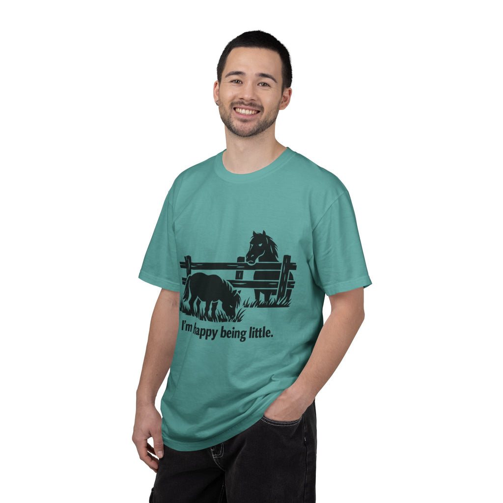 Miniature Pony T-Shirt — "I'm happy being little." Horse Lover Tee