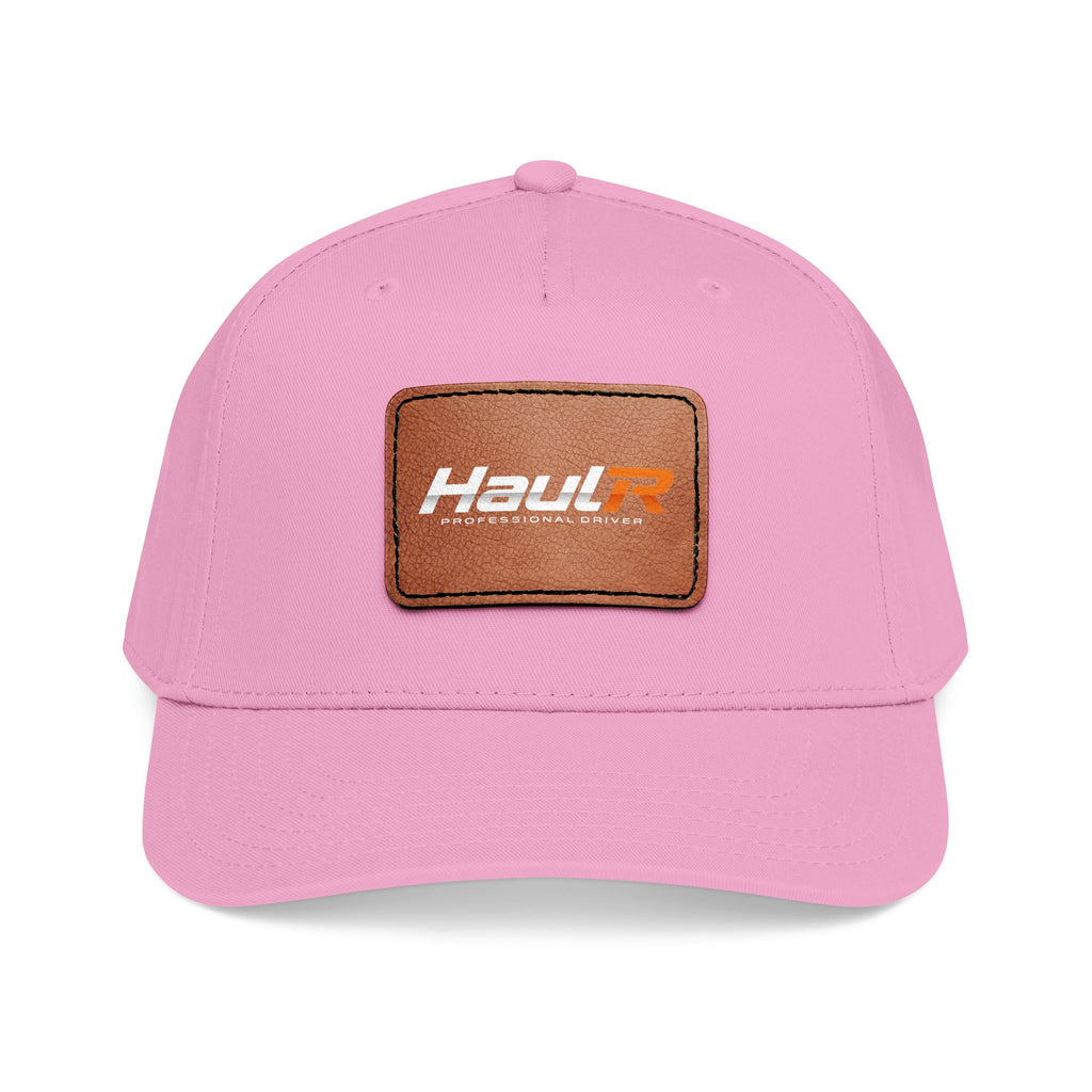 Leather Patch Baseball Cap — 'Haul' Logo Mid-Profile Hat