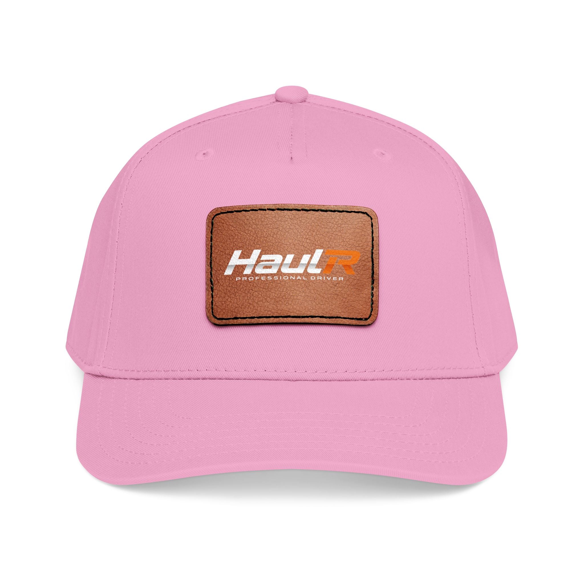 Leather Patch Baseball Cap — 'Haul' Logo Mid-Profile Hat