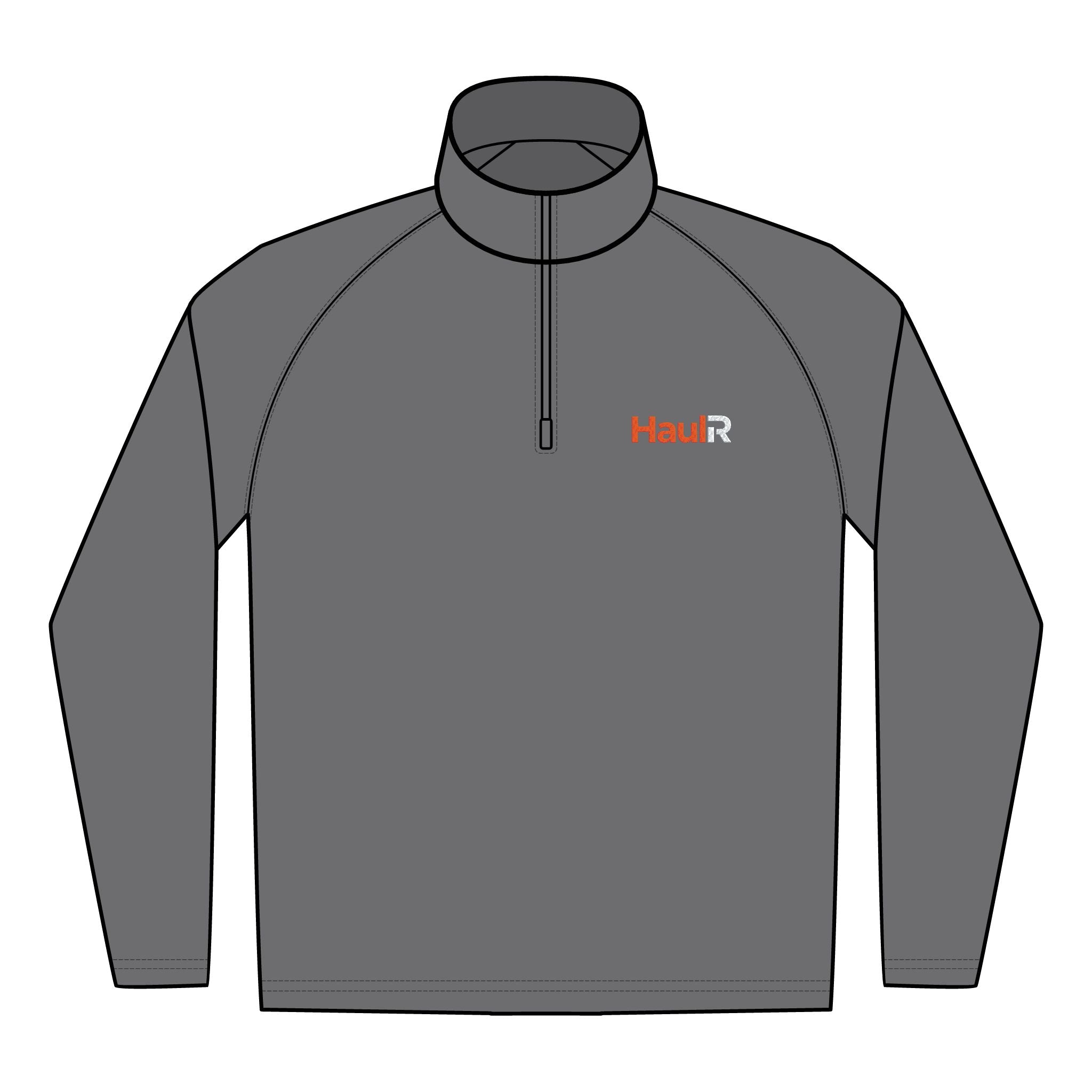 Embroidered Quarter‑Zip Pullover — Men's Sport‑Wick Performance Top