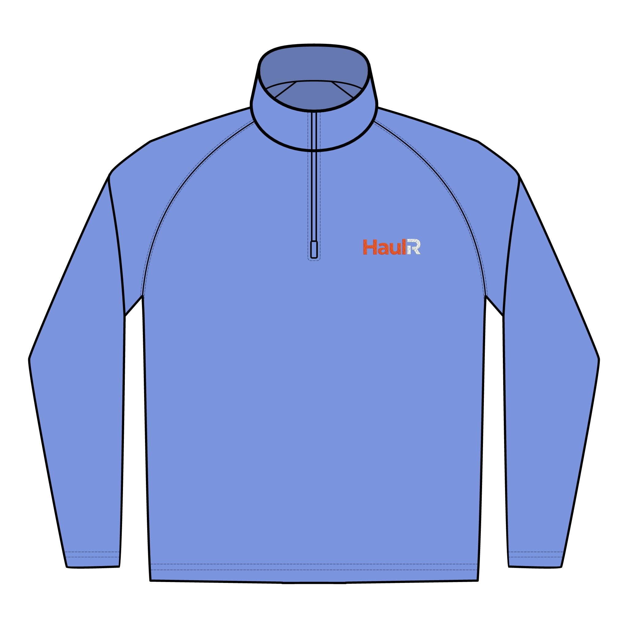 Embroidered Quarter‑Zip Pullover — Men's Sport‑Wick Performance Top