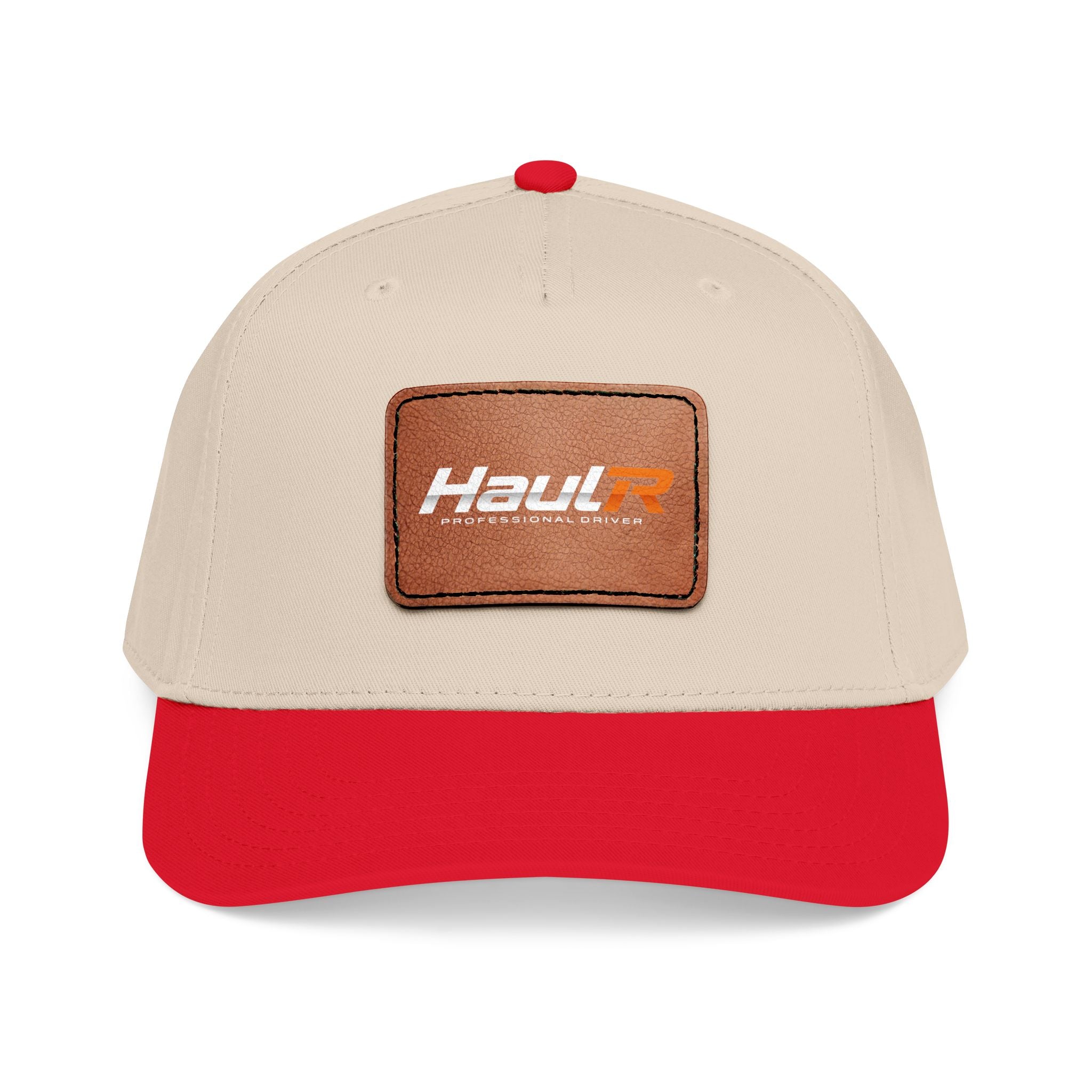 Leather Patch Baseball Cap — 'Haul' Logo Mid-Profile Hat