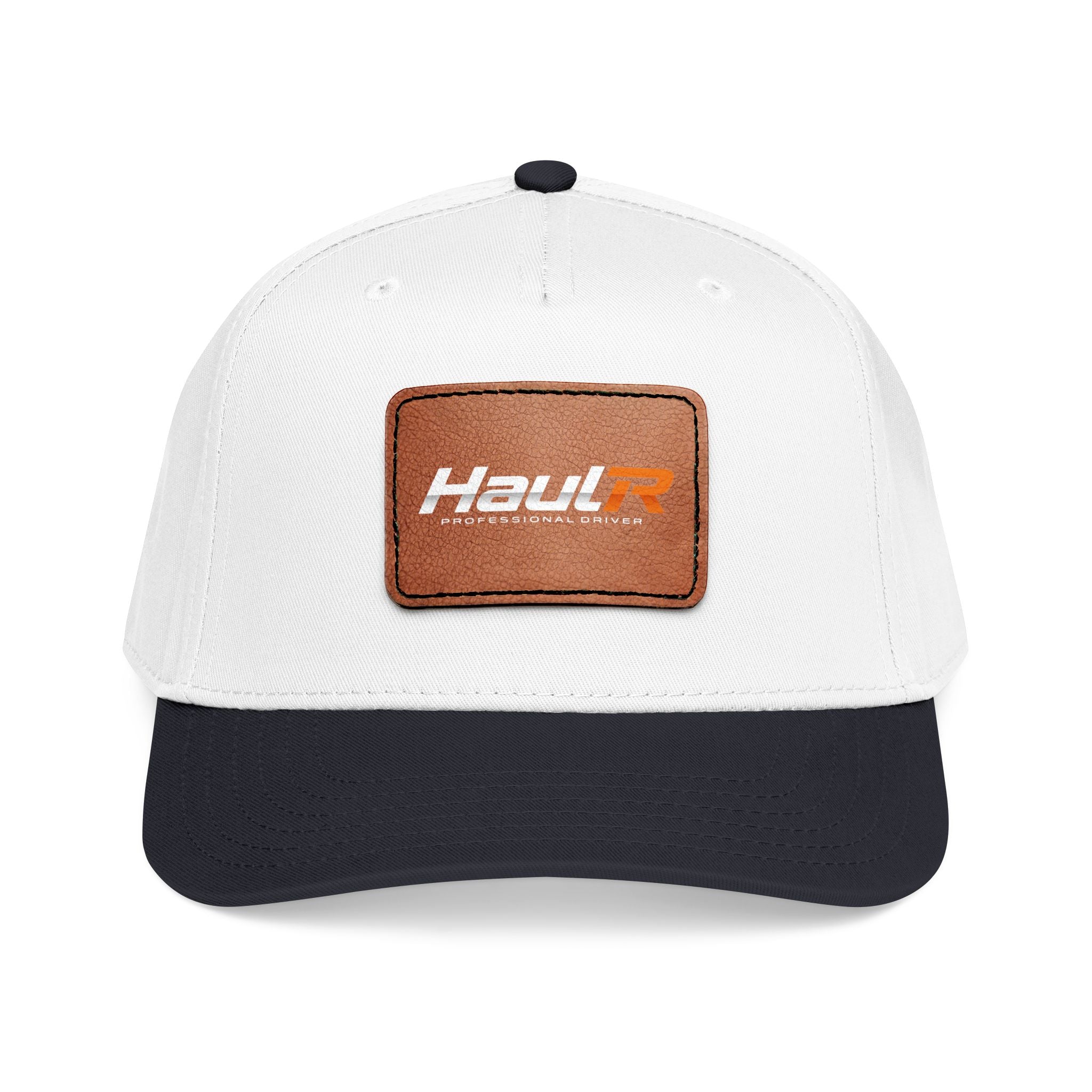 Leather Patch Baseball Cap — 'Haul' Logo Mid-Profile Hat