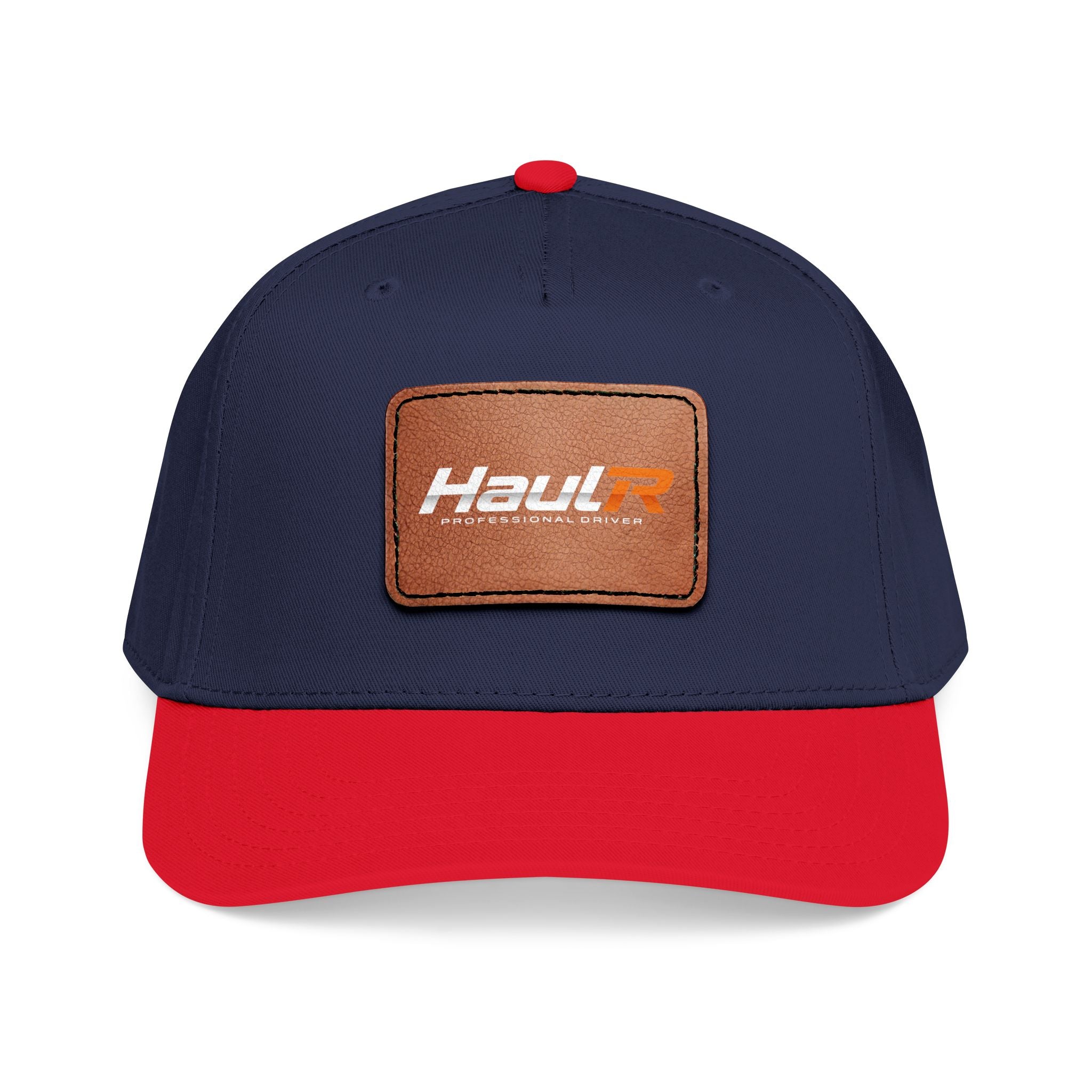 Leather Patch Baseball Cap — 'Haul' Logo Mid-Profile Hat
