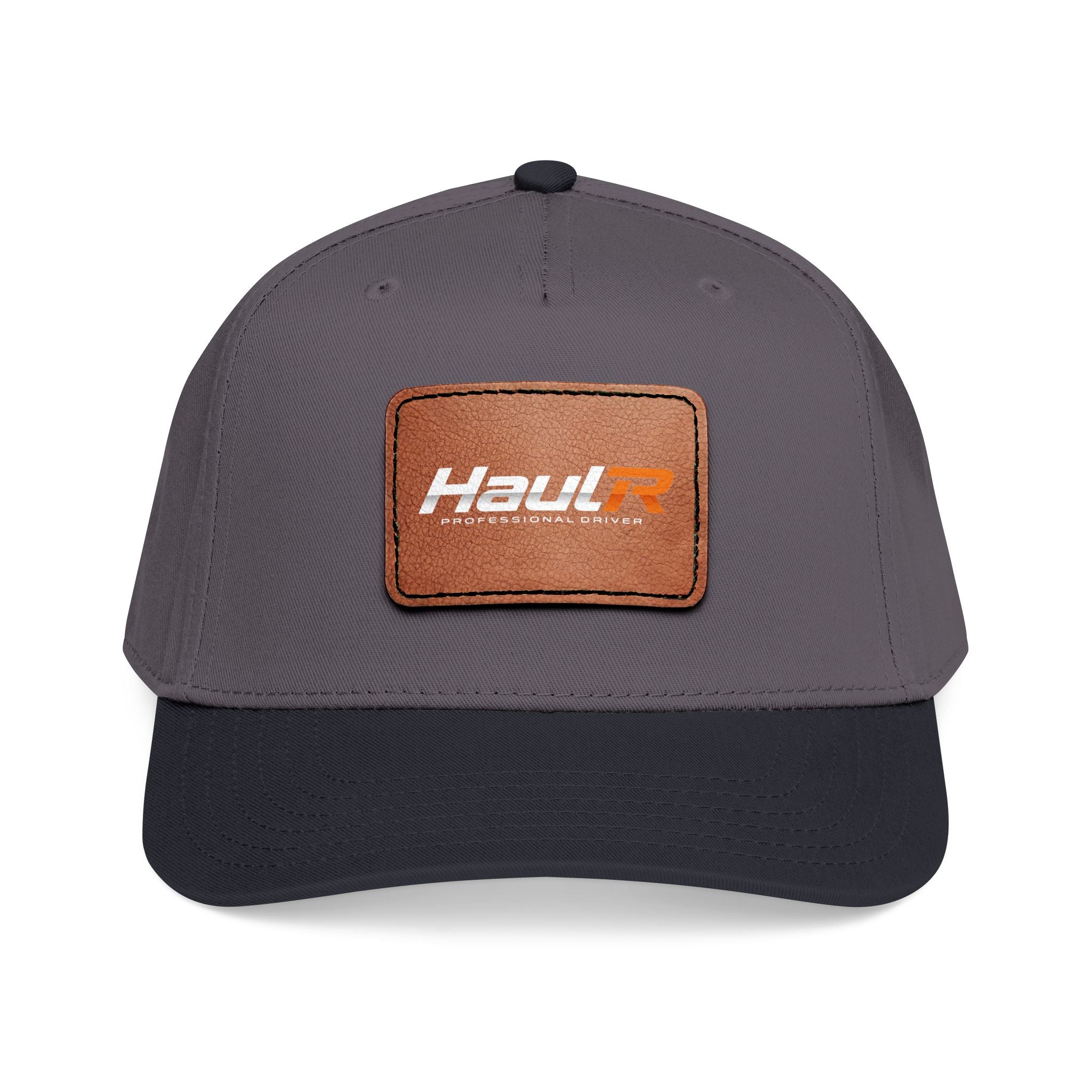 Leather Patch Baseball Cap — 'Haul' Logo Mid-Profile Hat