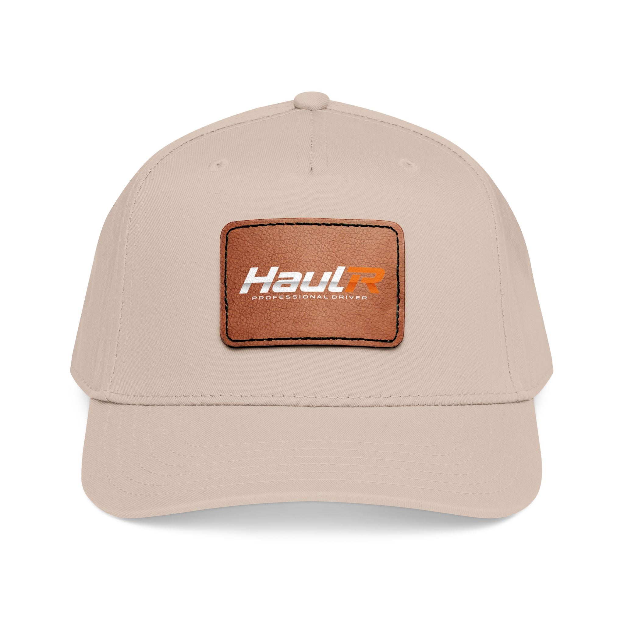Leather Patch Baseball Cap — 'Haul' Logo Mid-Profile Hat
