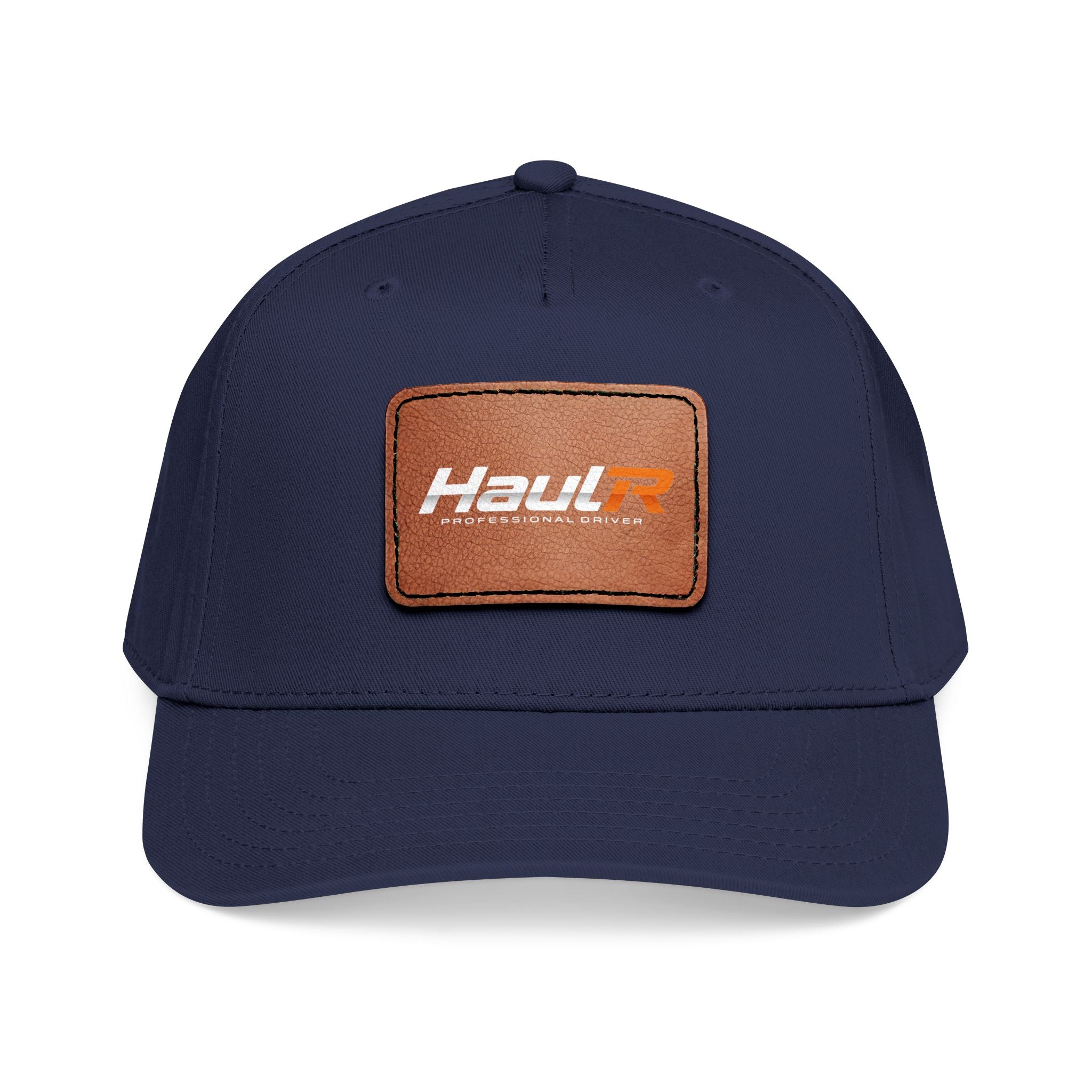 Leather Patch Baseball Cap — 'Haul' Logo Mid-Profile Hat
